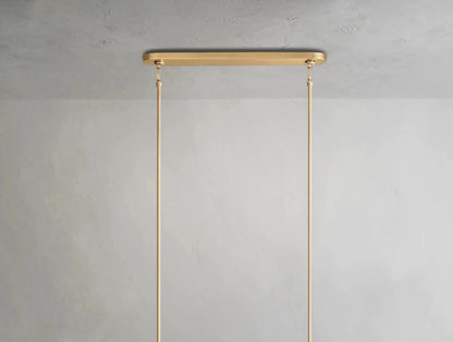 Cebret Glass Linear Chandelier - Zelno Lighting