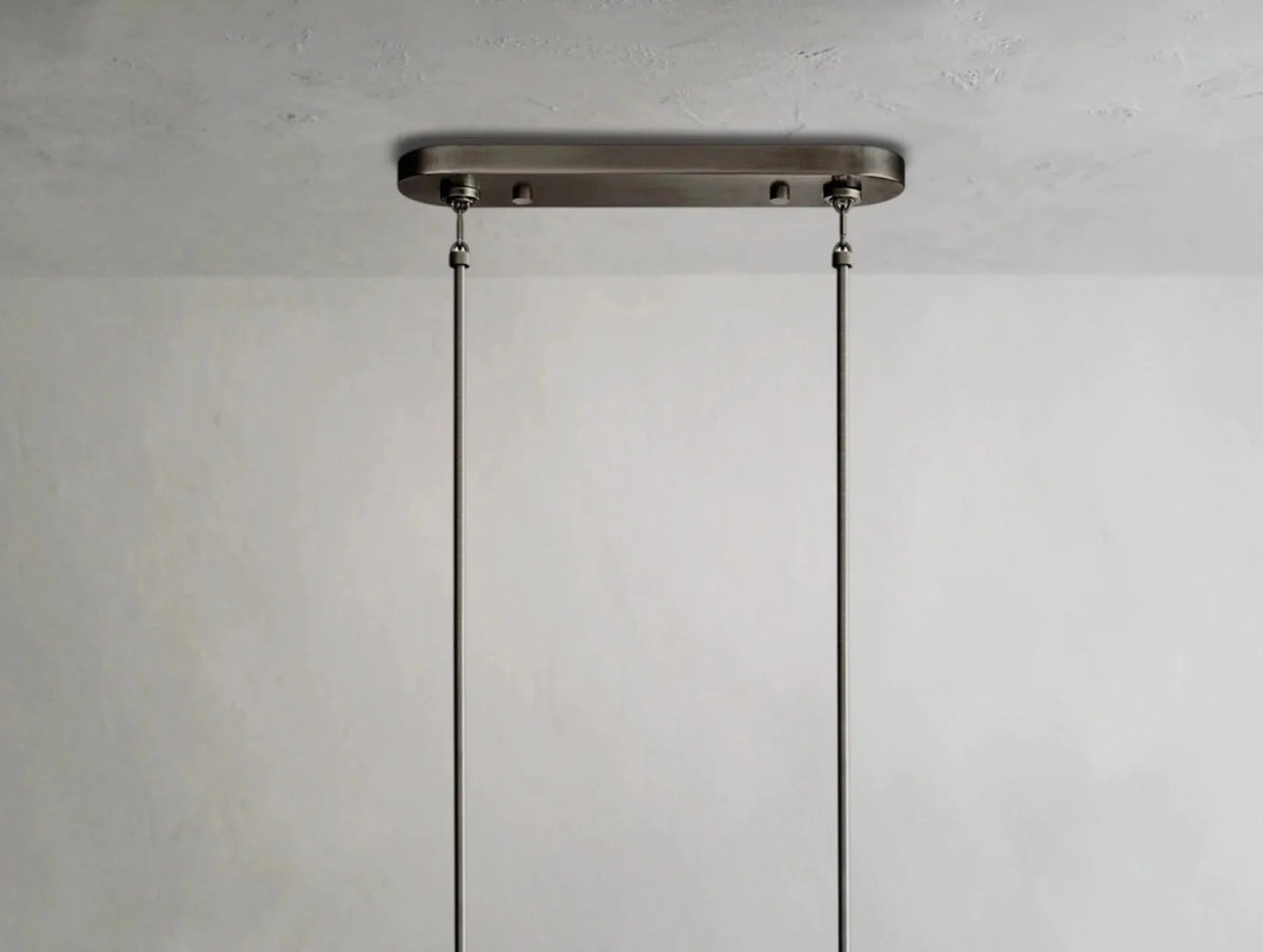 Cebret Glass Linear Chandelier - Zelno Lighting