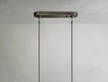 Cebret Glass Linear Chandelier - Zelno Lighting