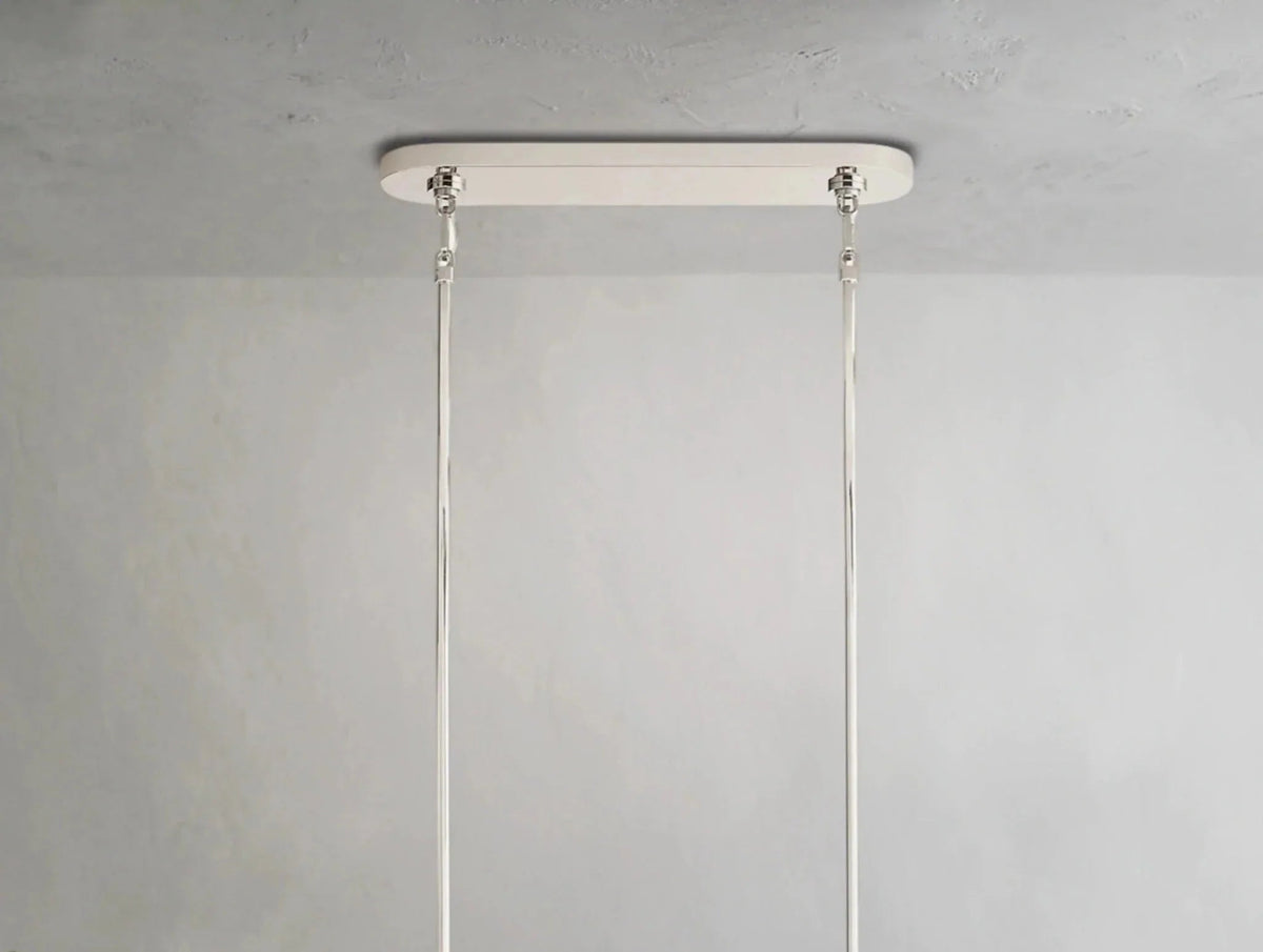 Cebret Glass Linear Chandelier - Zelno Lighting