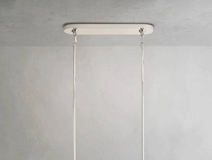 Cebret Glass Linear Chandelier - Zelno Lighting