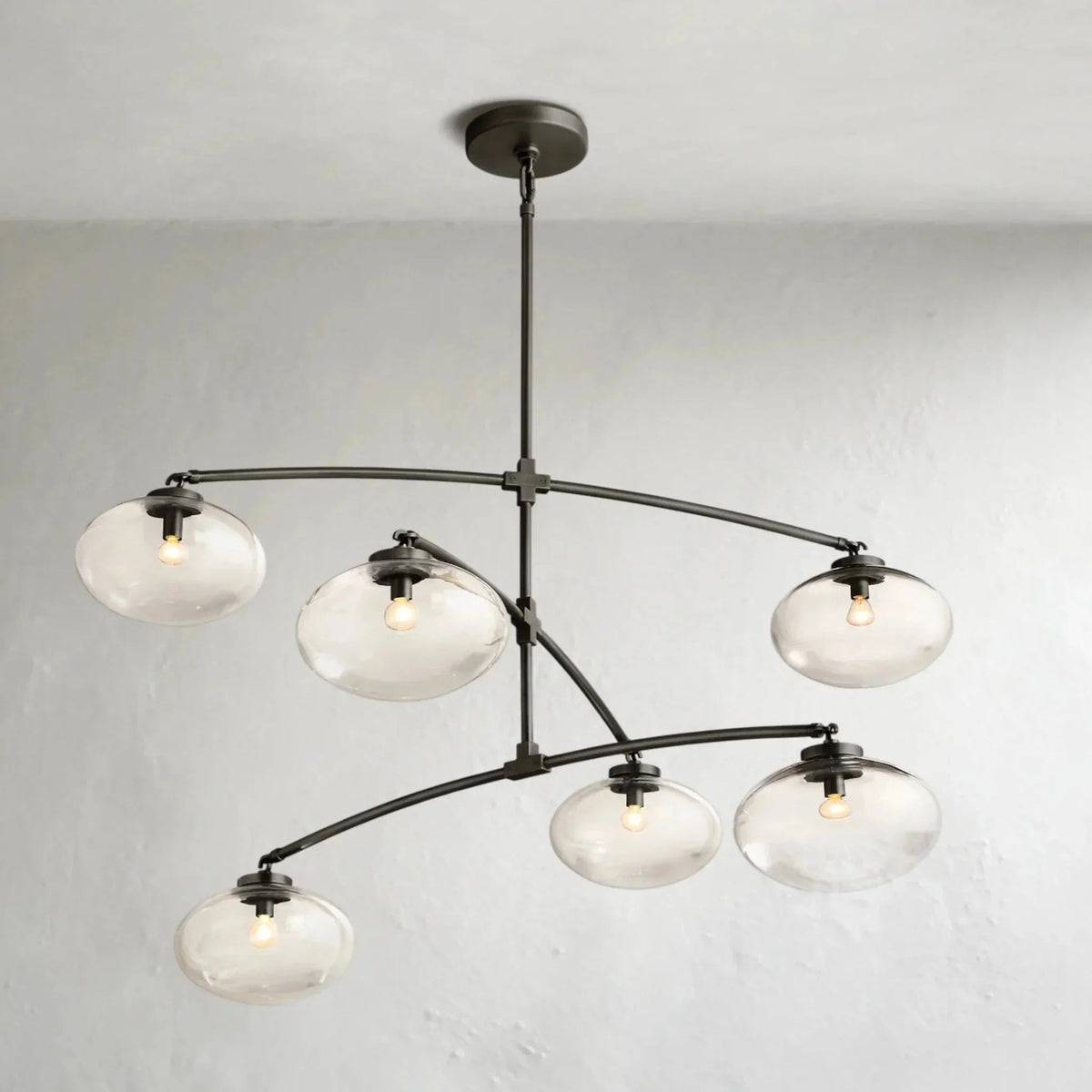 Cebret Glass Mobile Round Chandelier - Zelno Lighting