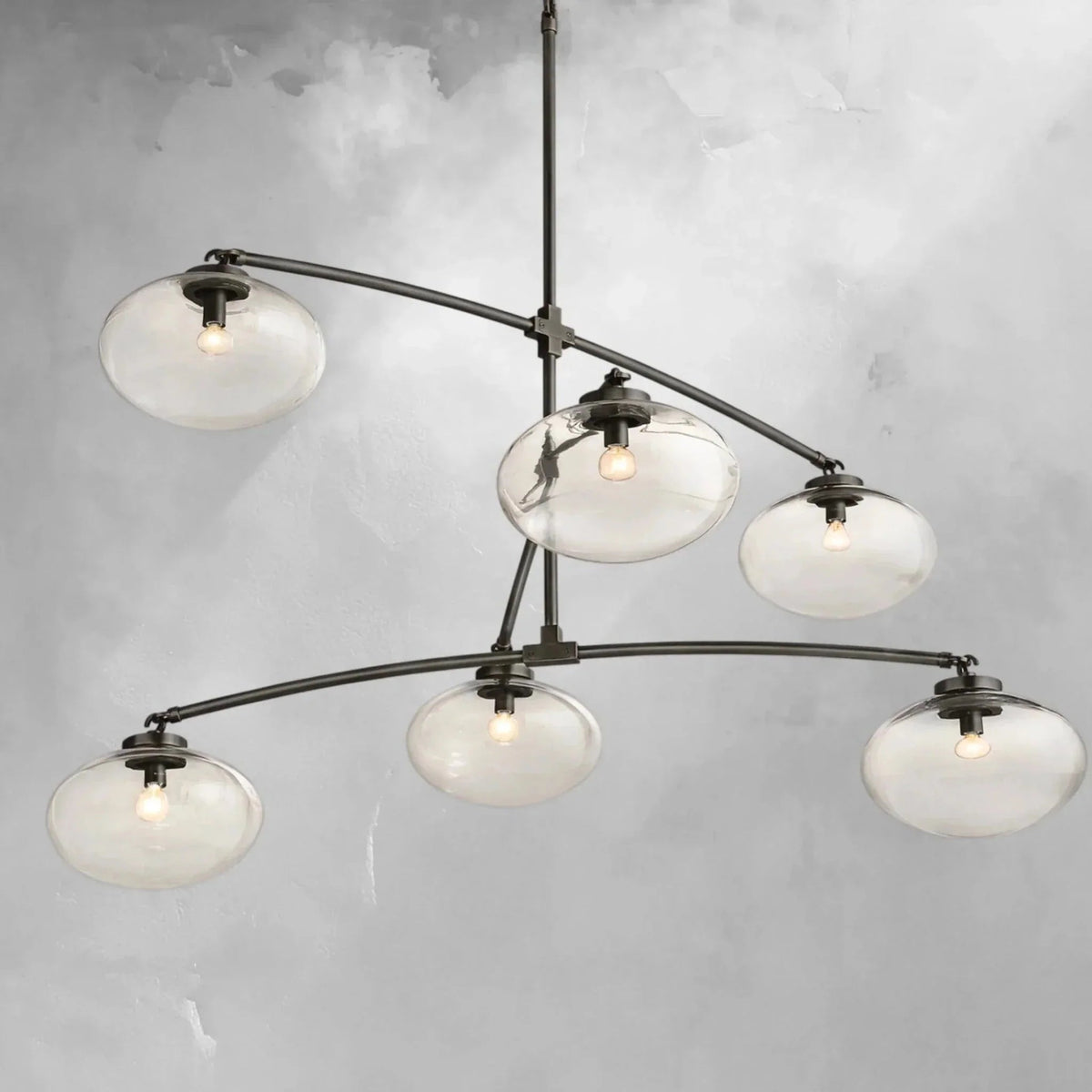 Cebret Glass Mobile Round Chandelier - Zelno Lighting