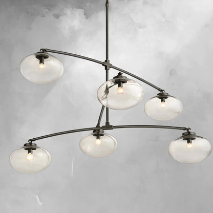 Cebret Glass Mobile Round Chandelier - Zelno Lighting