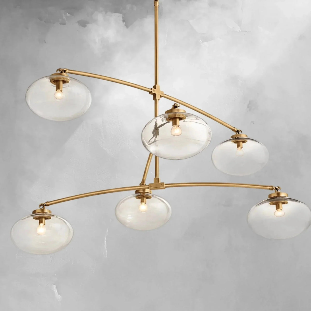 Cebret Glass Mobile Round Chandelier - Zelno Lighting