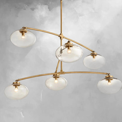 Cebret Glass Mobile Round Chandelier - Zelno Lighting