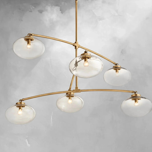Cebret Glass Mobile Round Chandelier - Zelno Lighting