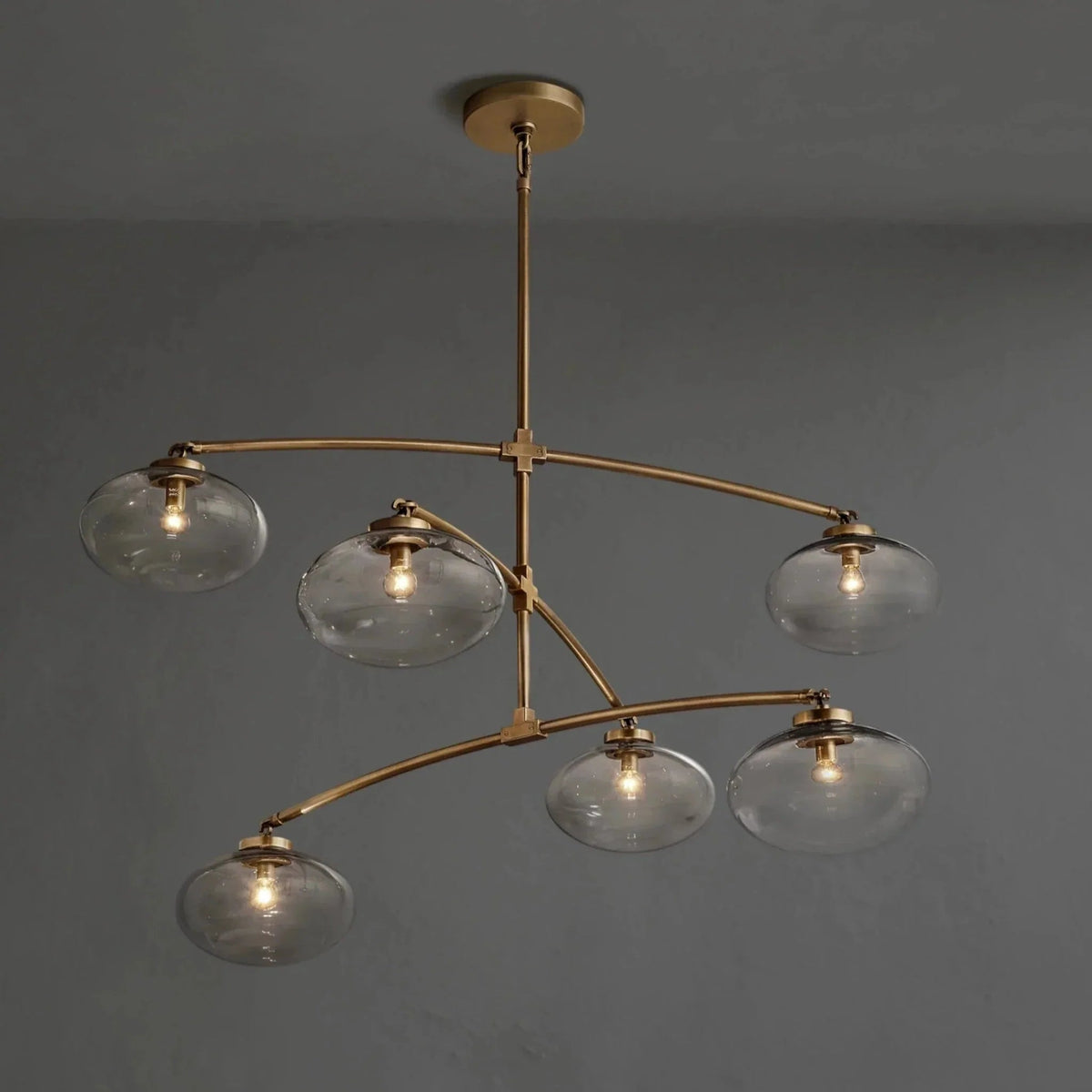 Cebret Glass Mobile Round Chandelier - Zelno Lighting