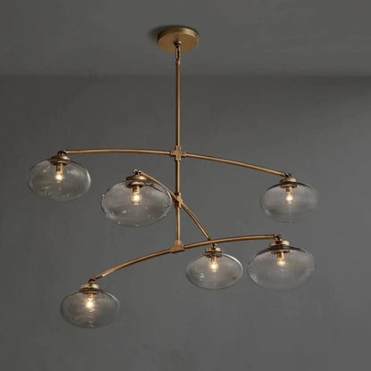 Cebret Glass Mobile Round Chandelier - Zelno Lighting