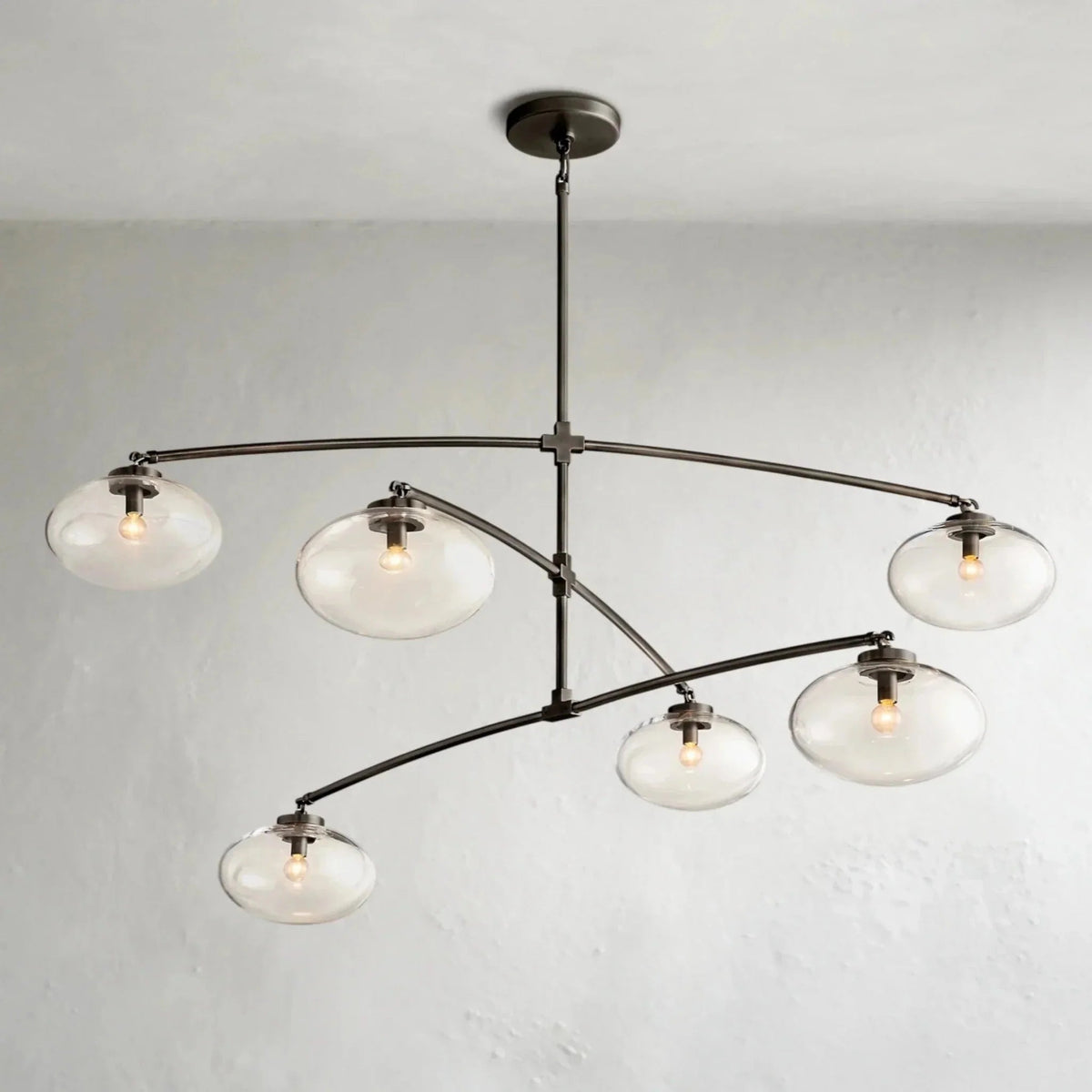 Cebret Glass Mobile Round Chandelier - Zelno Lighting