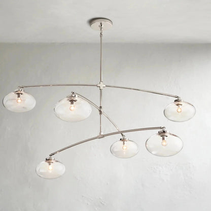 Cebret Glass Mobile Round Chandelier - Zelno Lighting