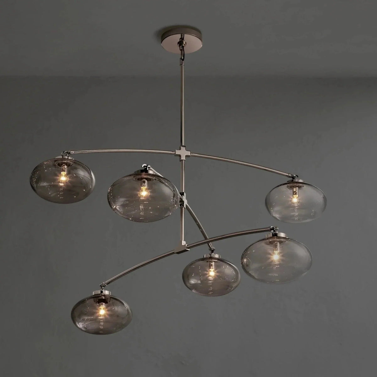 Cebret Glass Mobile Round Chandelier - Zelno Lighting