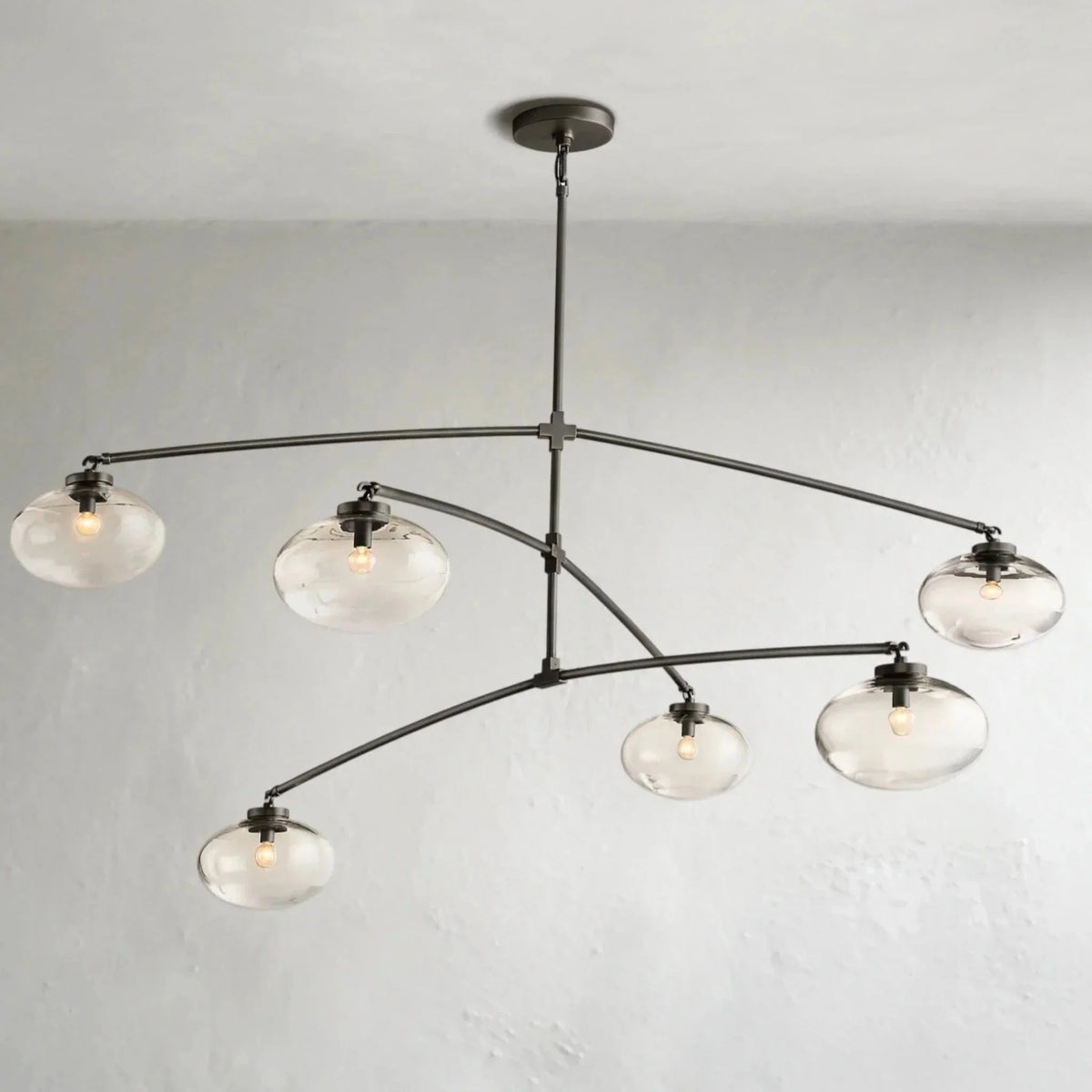 Cebret Glass Mobile Round Chandelier - Zelno Lighting