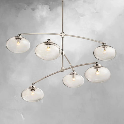 Cebret Glass Mobile Round Chandelier - Zelno Lighting