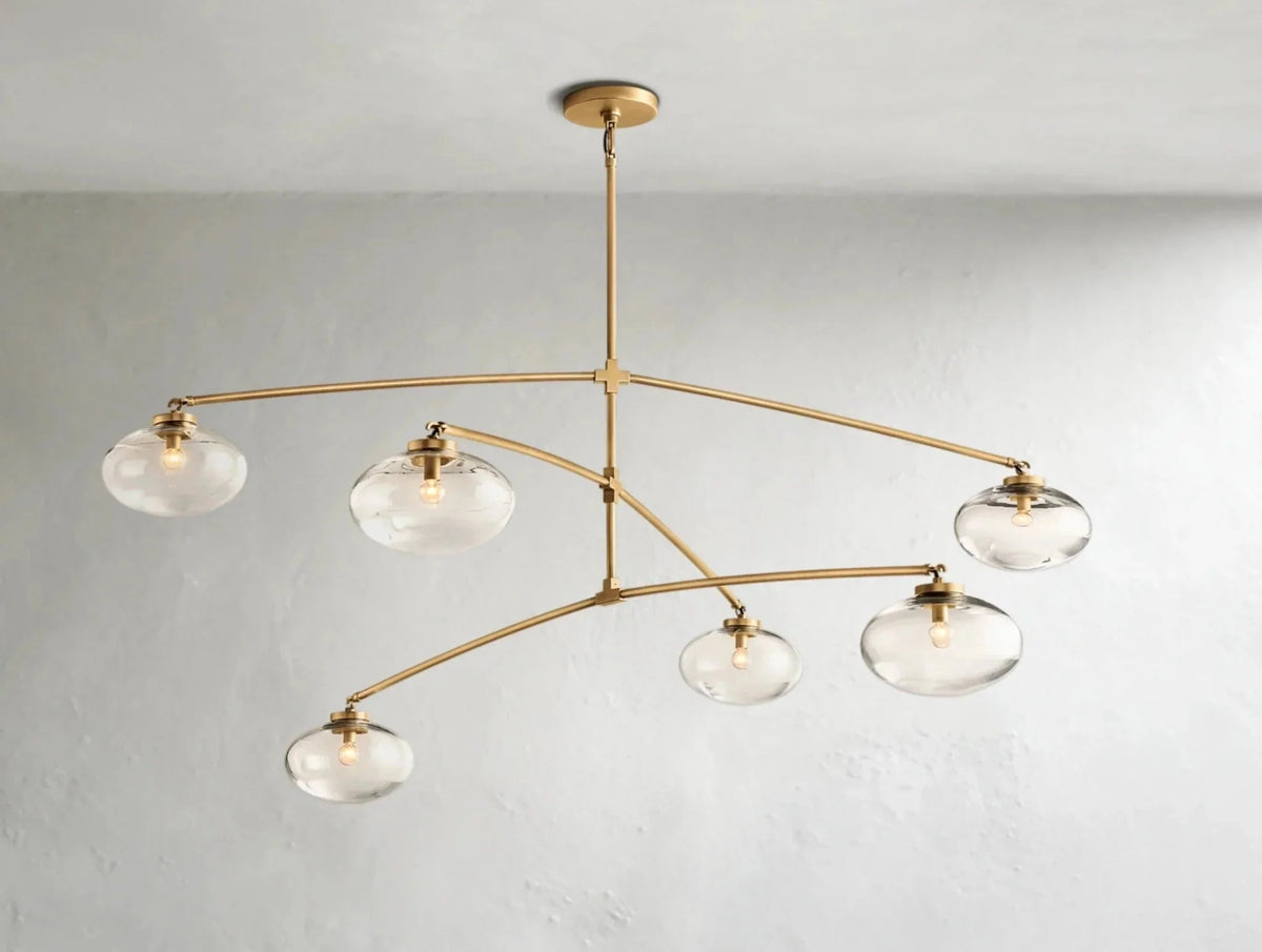 Cebret Glass Mobile Round Chandelier - Zelno Lighting