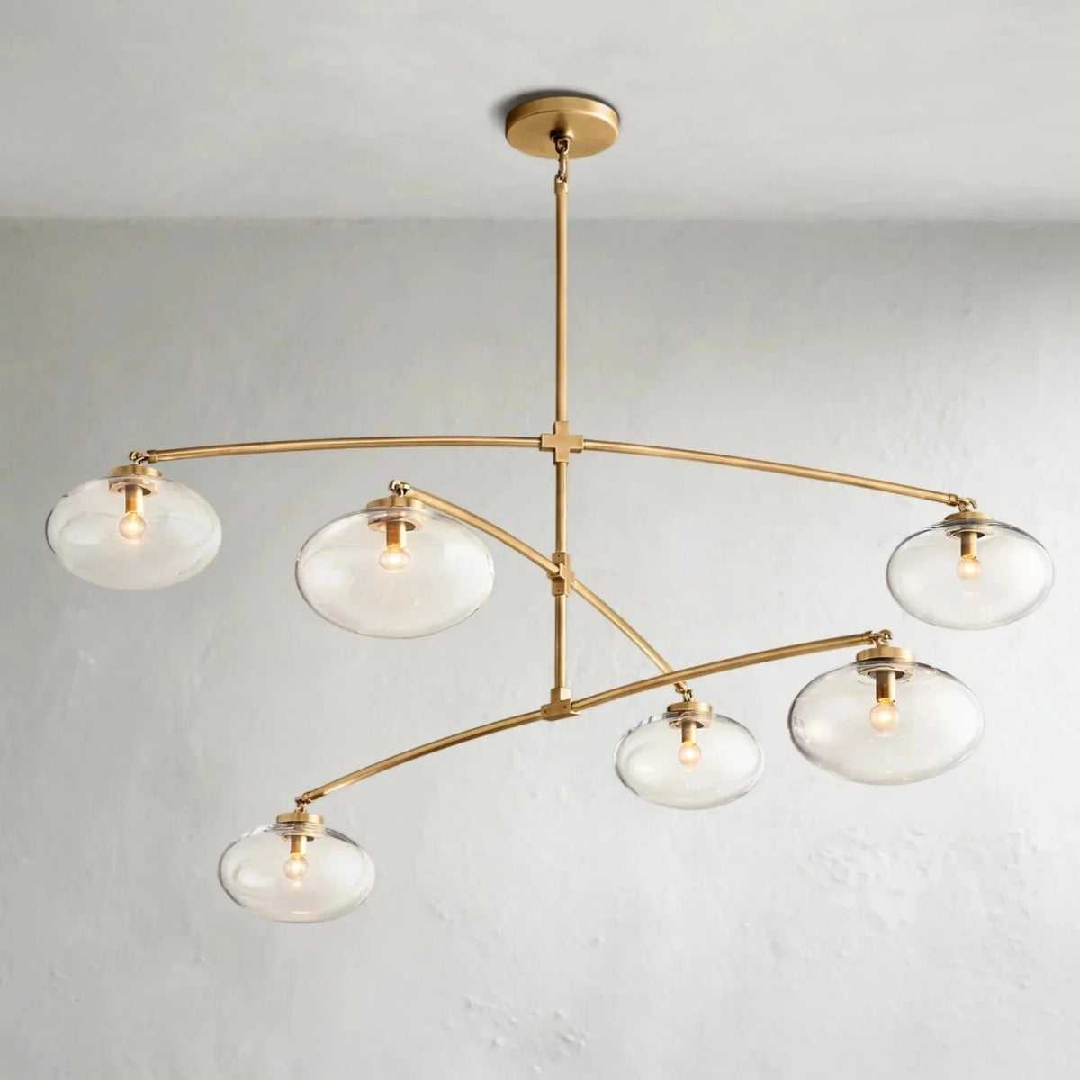 Cebret Glass Mobile Round Chandelier - Zelno Lighting