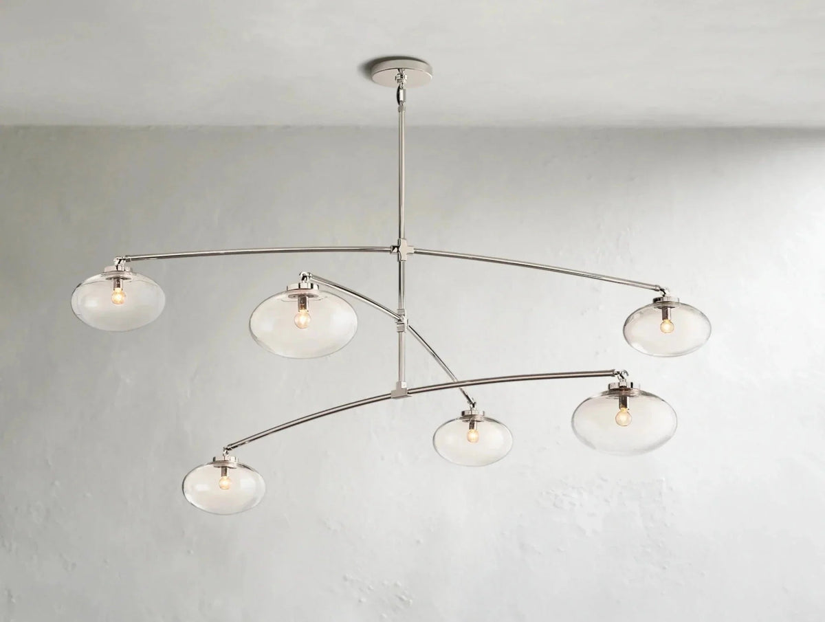 Cebret Glass Mobile Round Chandelier - Zelno Lighting