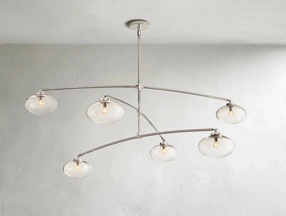 Cebret Glass Mobile Round Chandelier - Zelno Lighting