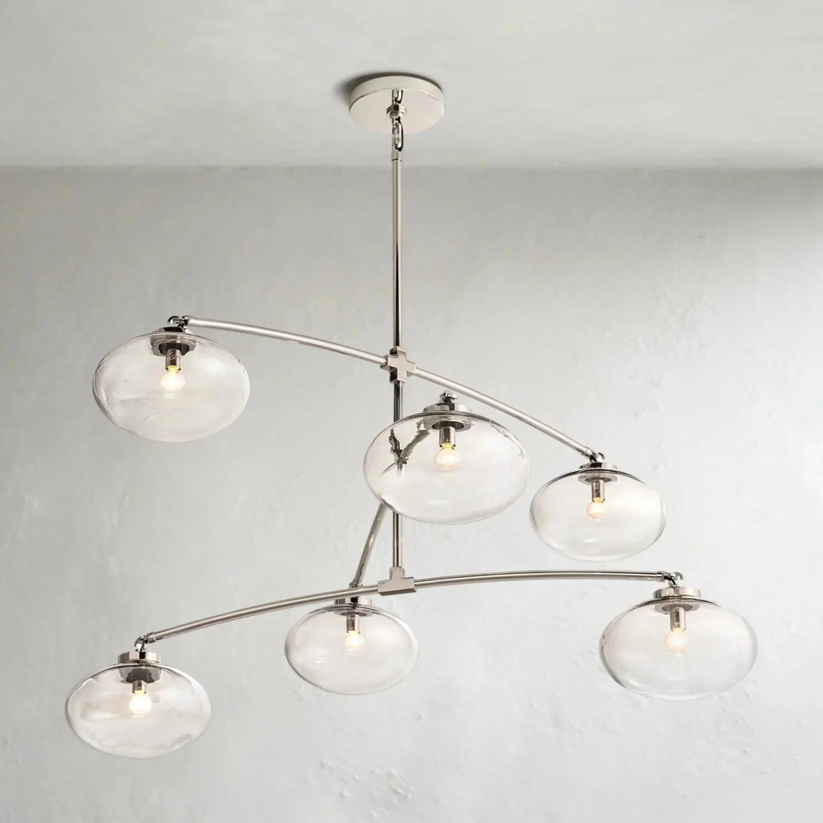 Cebret Glass Mobile Round Chandelier - Zelno Lighting