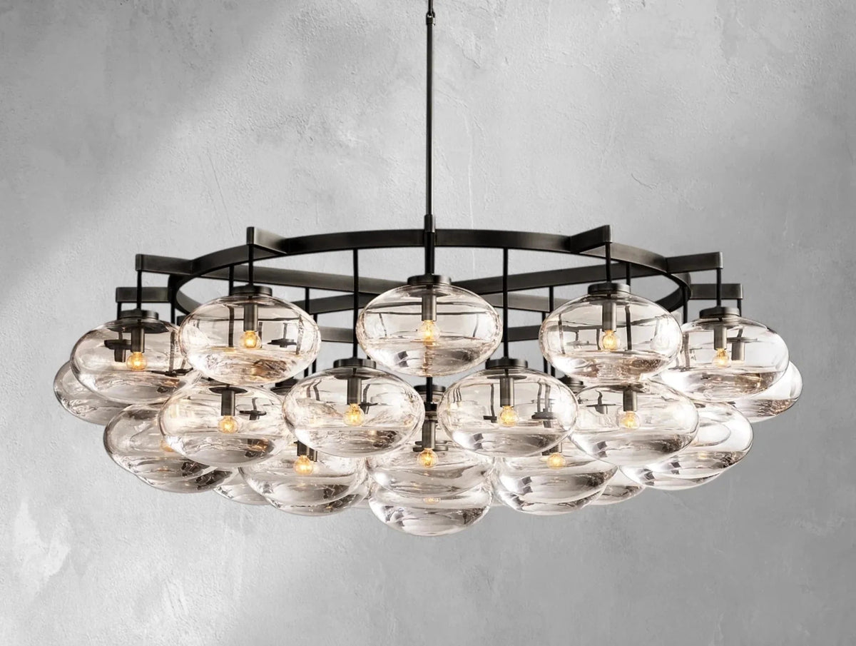 Cebret Glass Round Chandelier - Zelno Lighting