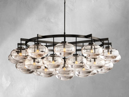 Cebret Glass Round Chandelier - Zelno Lighting