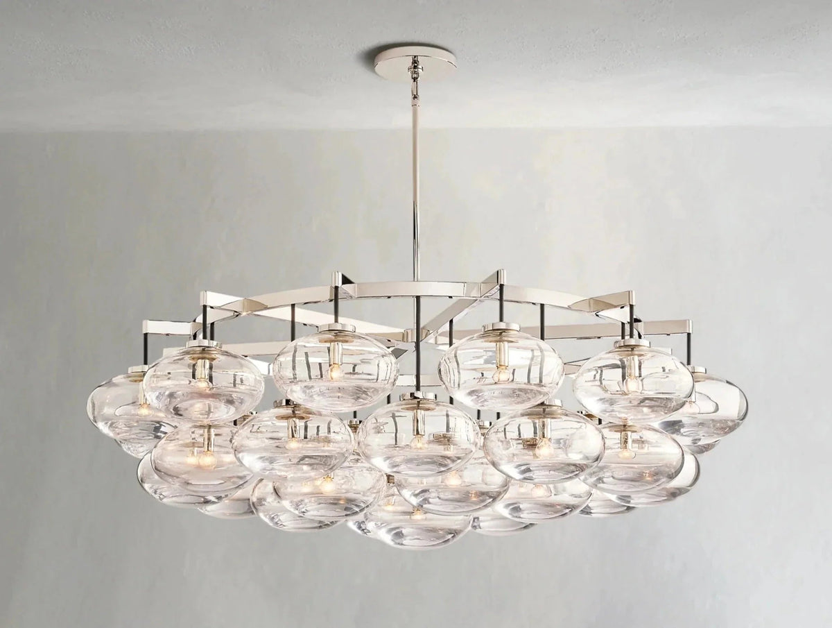 Cebret Glass Round Chandelier - Zelno Lighting