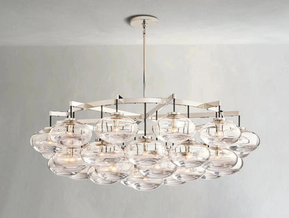 Cebret Glass Round Chandelier - Zelno Lighting