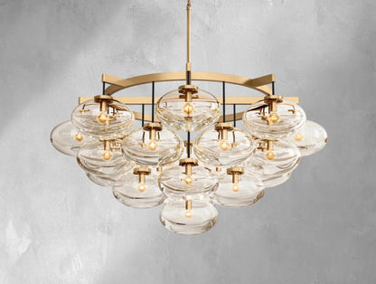 Cebret Glass Round Chandelier - Zelno Lighting