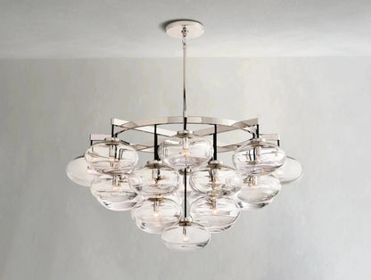 Cebret Glass Round Chandelier - Zelno Lighting