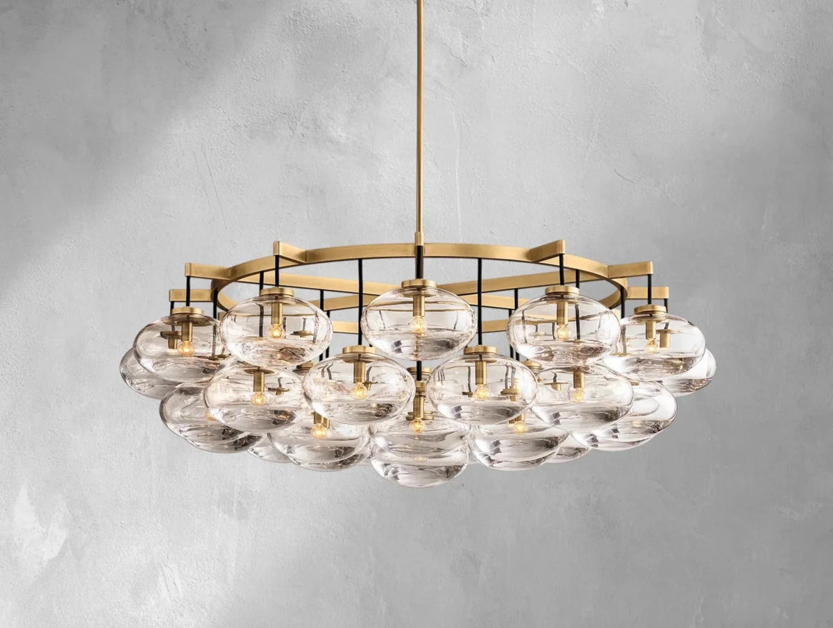 Cebret Glass Round Chandelier - Zelno Lighting