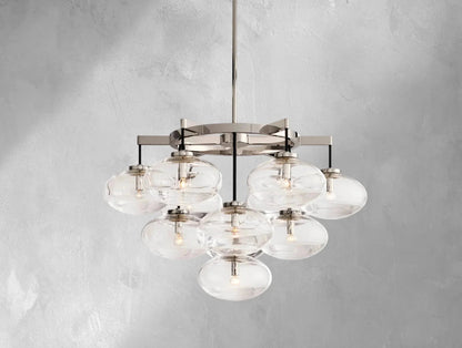 Cebret Glass Round Chandelier - Zelno Lighting