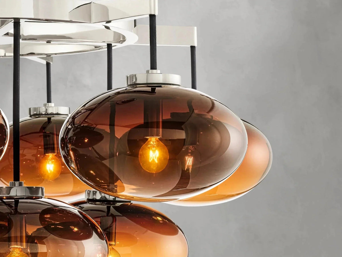Cebret Glass Round Chandelier - Zelno Lighting