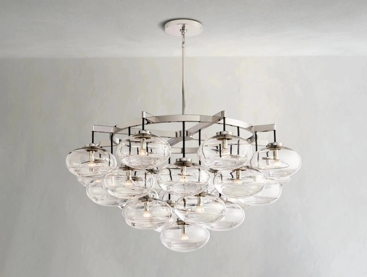 Cebret Glass Round Chandelier - Zelno Lighting