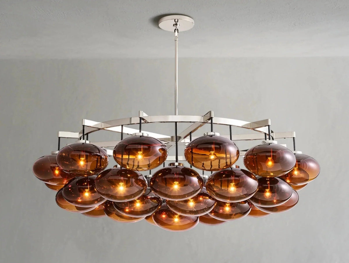 Cebret Glass Round Chandelier - Zelno Lighting
