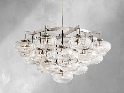 Cebret Glass Round Chandelier - Zelno Lighting