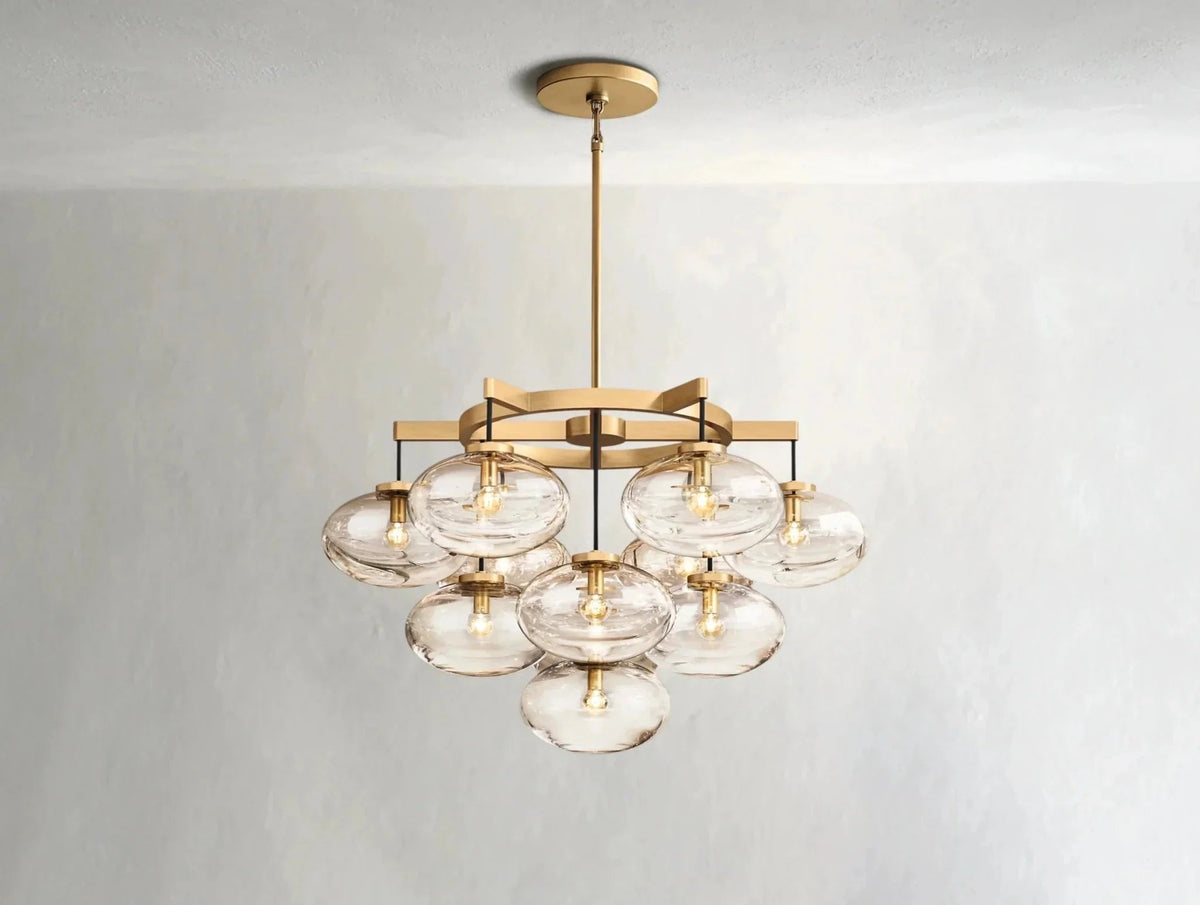 Cebret Glass Round Chandelier - Zelno Lighting