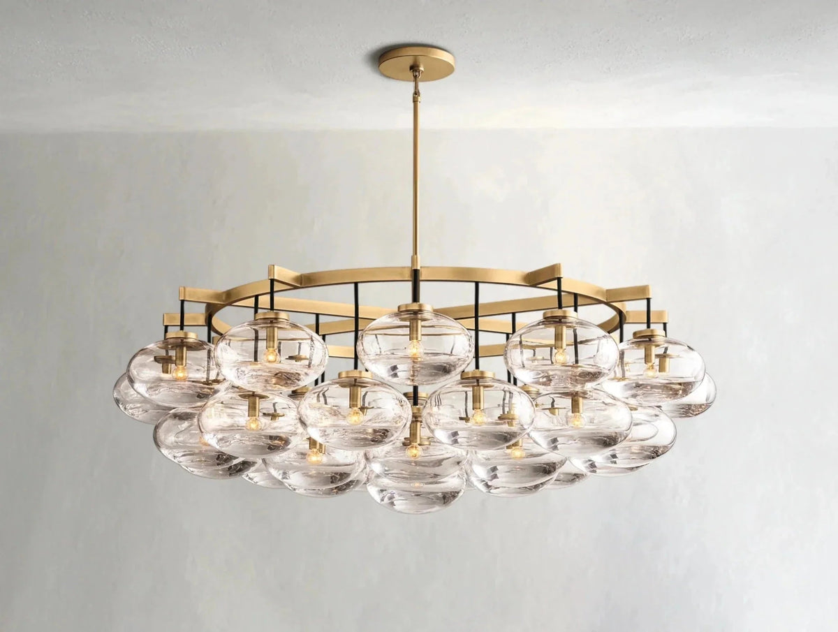 Cebret Glass Round Chandelier - Zelno Lighting