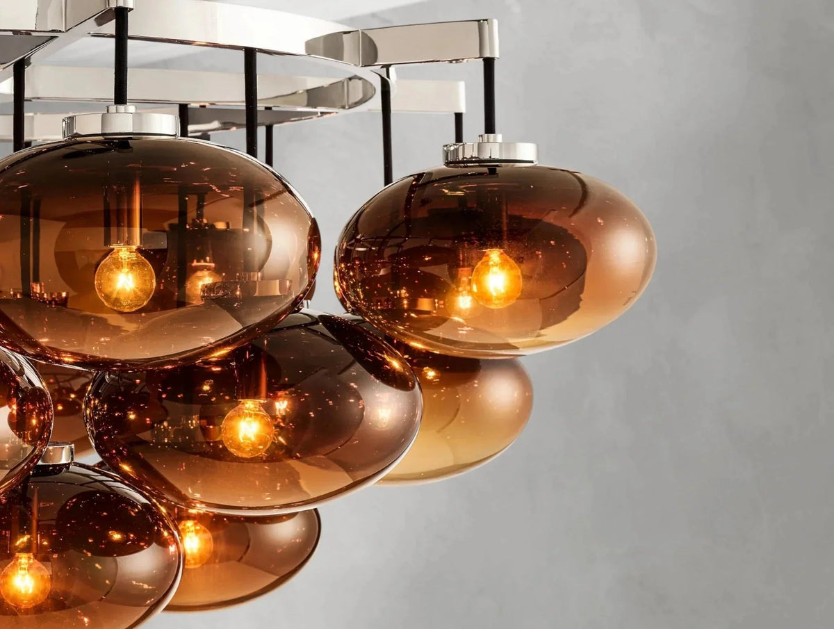 Cebret Glass Round Chandelier - Zelno Lighting