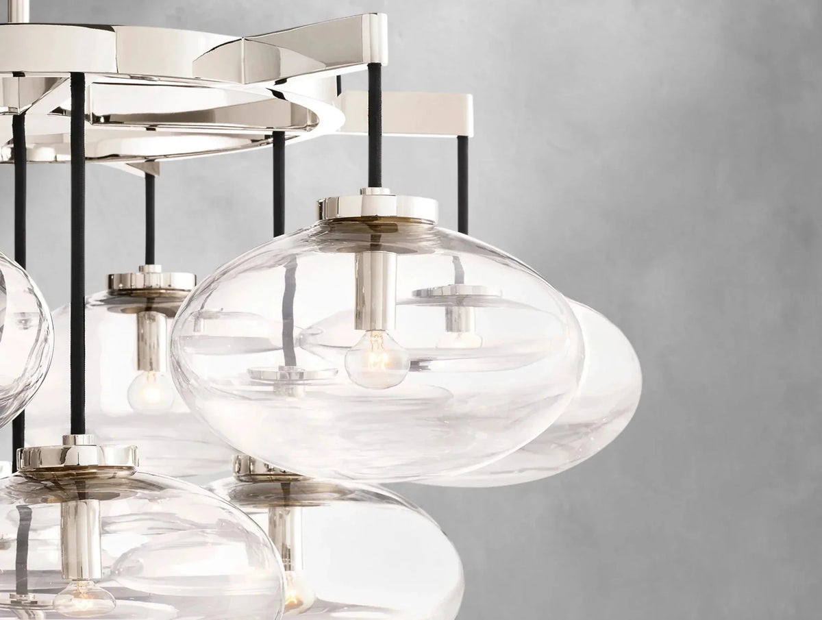 Cebret Glass Round Chandelier - Zelno Lighting