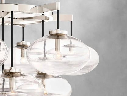Cebret Glass Round Chandelier - Zelno Lighting