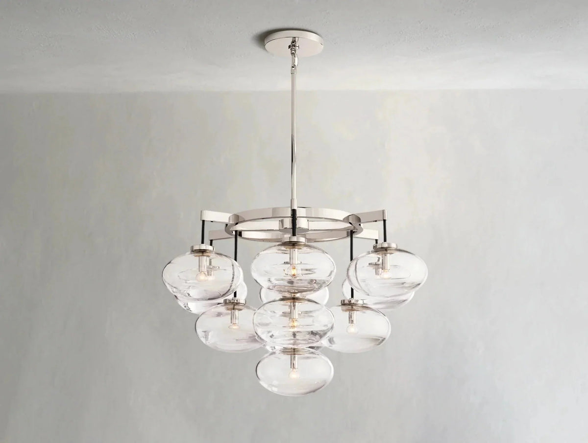 Cebret Glass Round Chandelier - Zelno Lighting