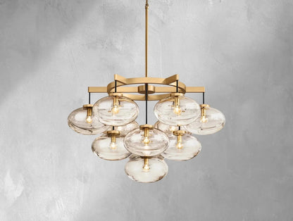 Cebret Glass Round Chandelier - Zelno Lighting