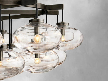 Cebret Glass Round Chandelier - Zelno Lighting