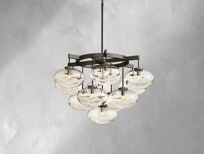 Cebret Glass Round Chandelier - Zelno Lighting
