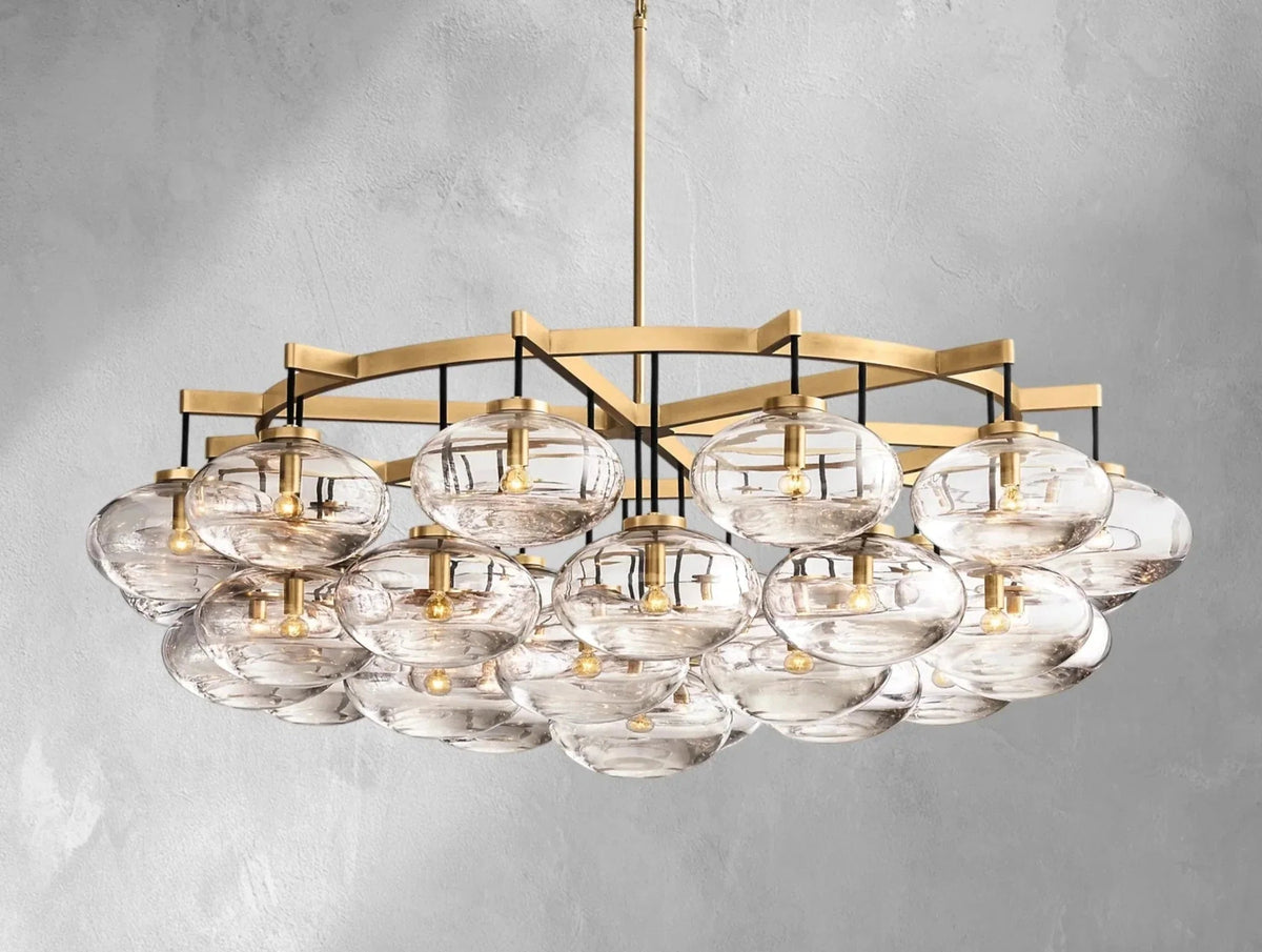 Cebret Glass Round Chandelier - Zelno Lighting