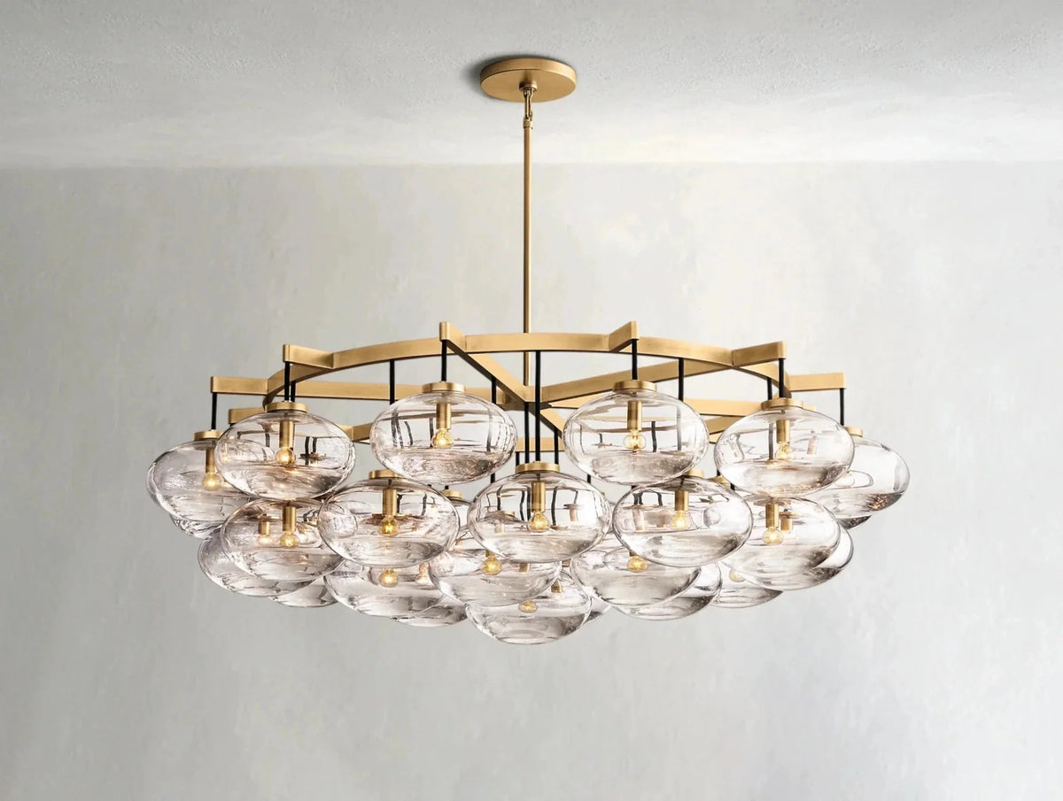 Cebret Glass Round Chandelier - Zelno Lighting