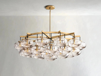 Cebret Glass Round Chandelier - Zelno Lighting