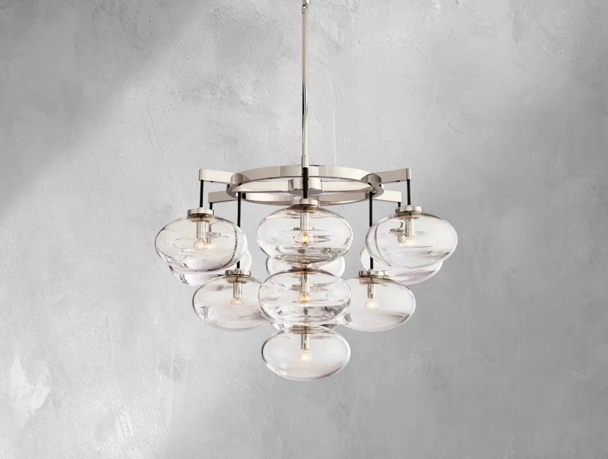 Cebret Glass Round Chandelier - Zelno Lighting