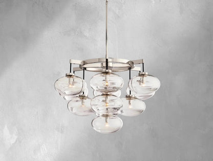 Cebret Glass Round Chandelier - Zelno Lighting