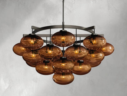 Cebret Glass Round Chandelier - Zelno Lighting